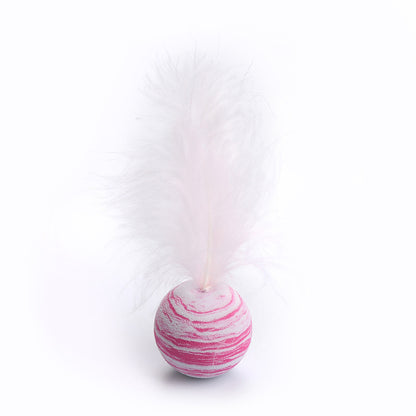 Toy balls with feathers