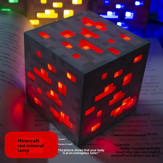 Toy cube mineral lamp