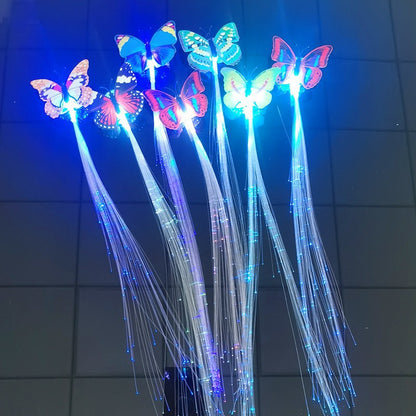 Toy fake hair, fiber optic hairpin braid