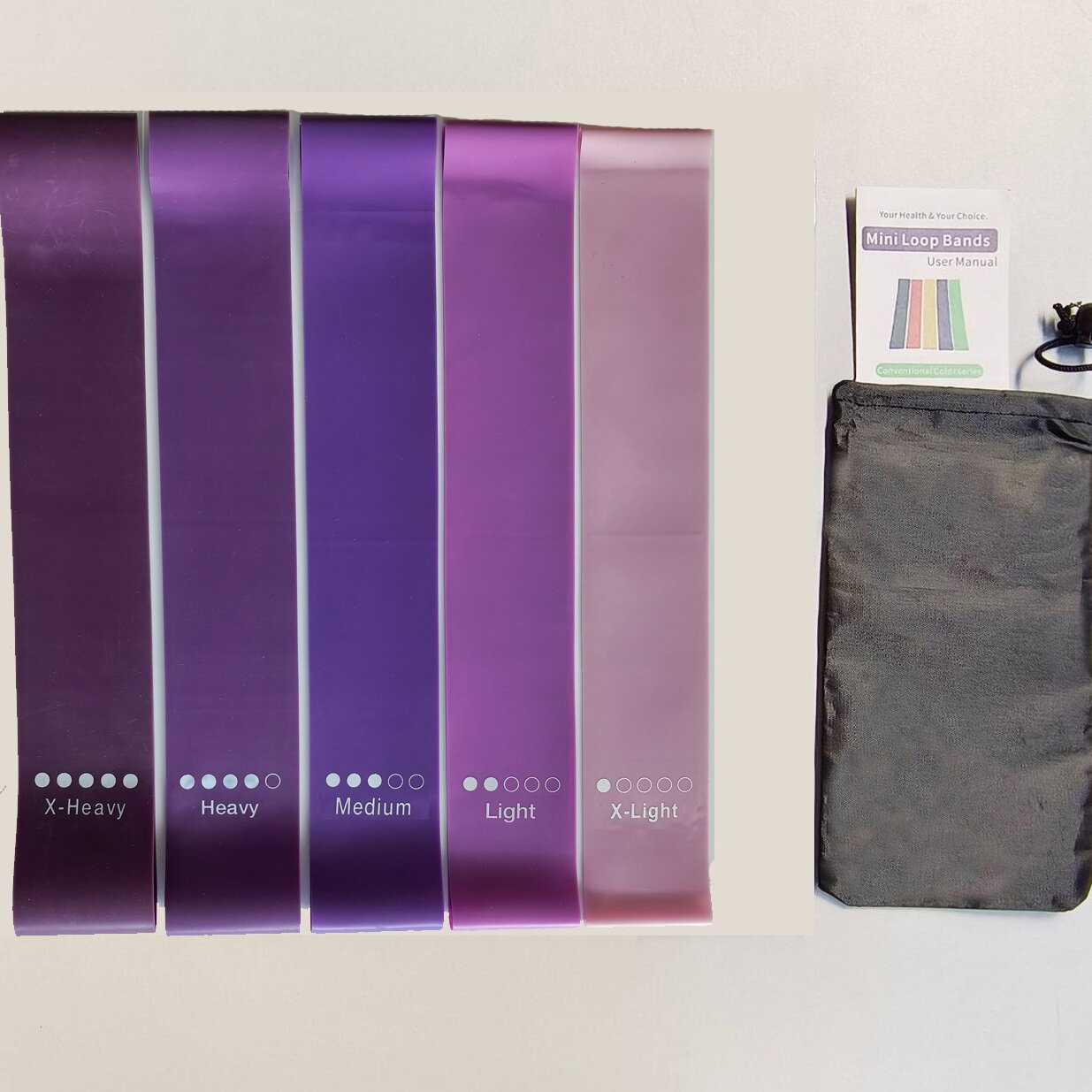 TPE Elastic Resistance Bands Set for Yoga and Fitness