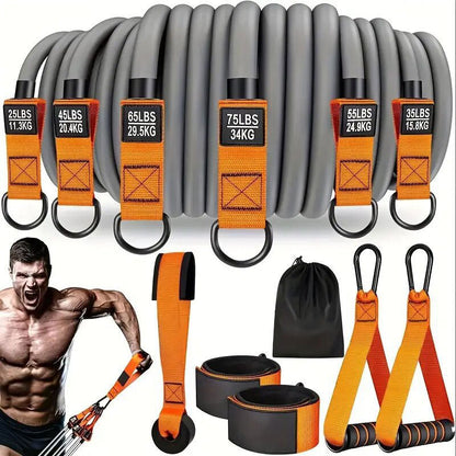 TPE Elastic Resistance Bands Set with Accessories