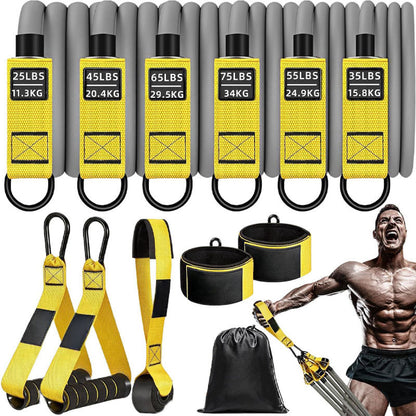 TPE Elastic Resistance Bands Set with Accessories
