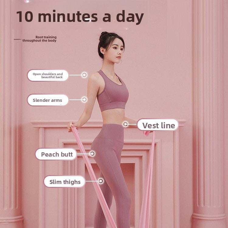 TPE Elastic Yoga Resistance Band for Fitness Training