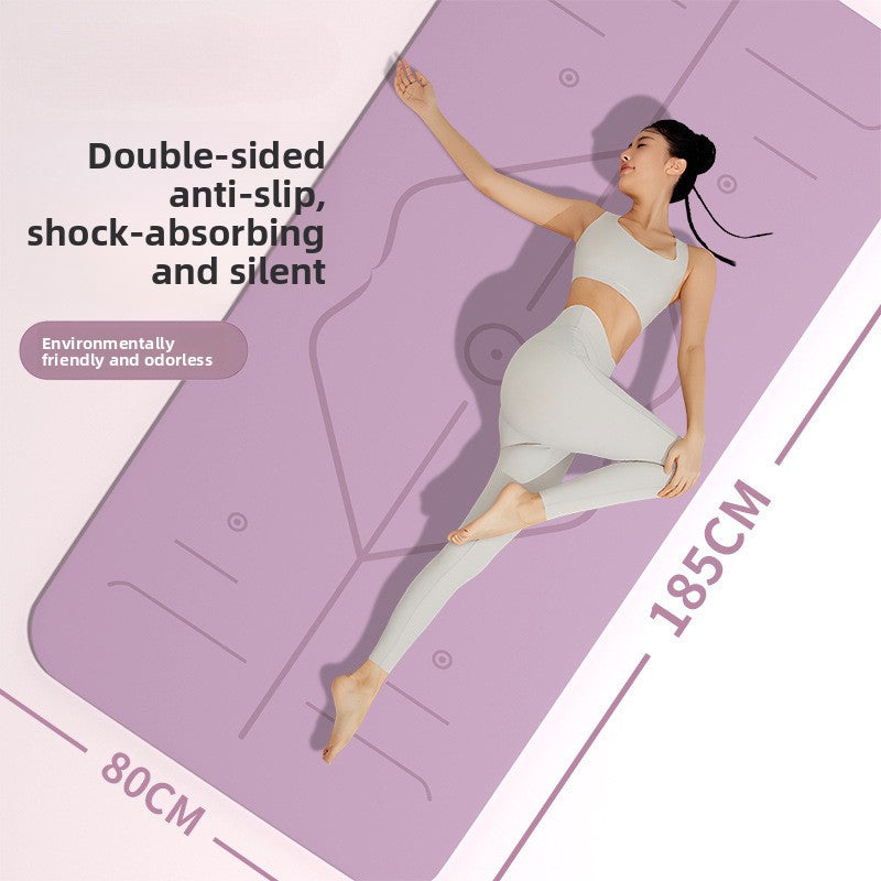TPE Non-Slip Yoga Mat with Shock Absorption