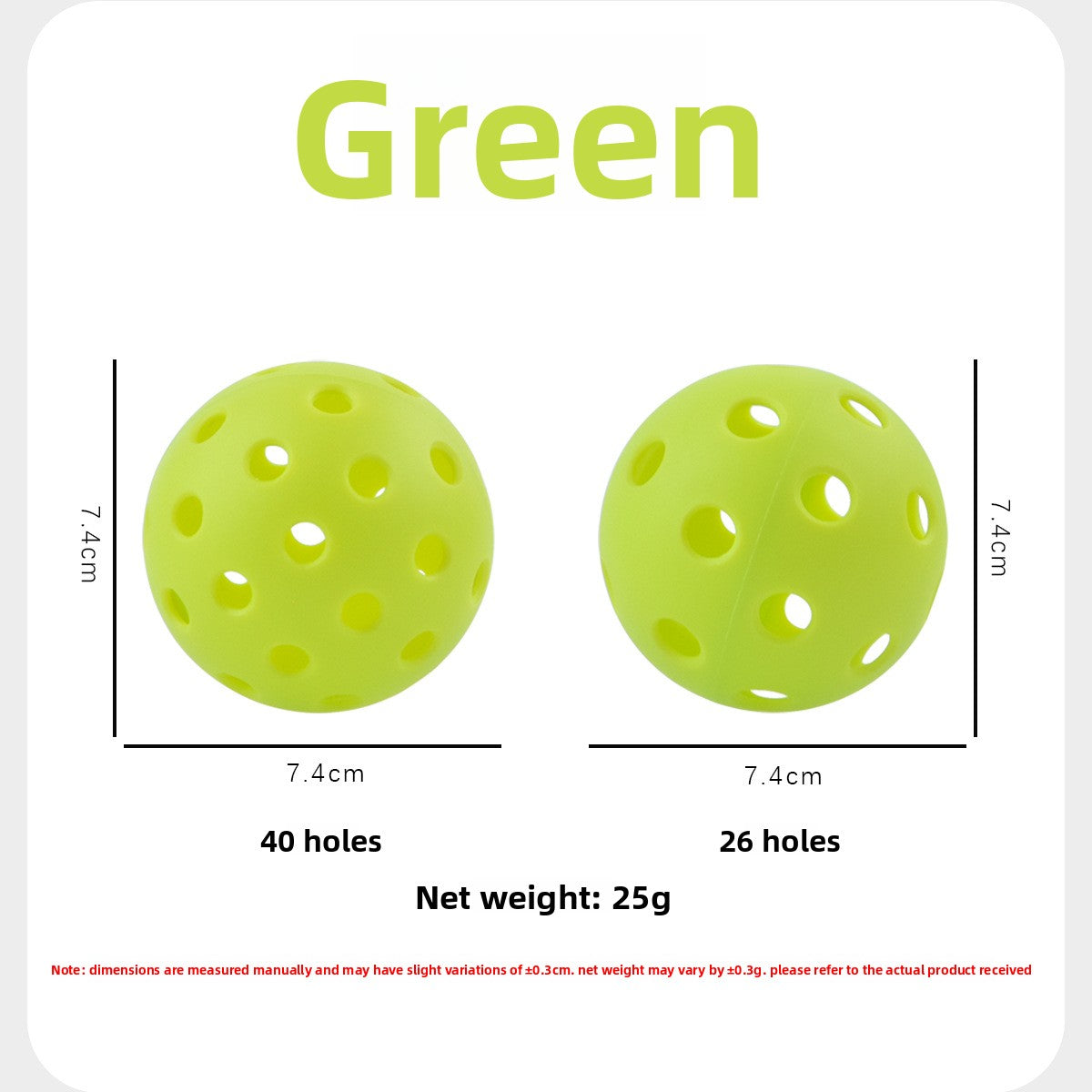 TPE Perforated Pickleball Training Ball