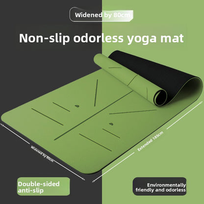TPE Yoga Exercise Mat with Non-Slip Shock Absorption