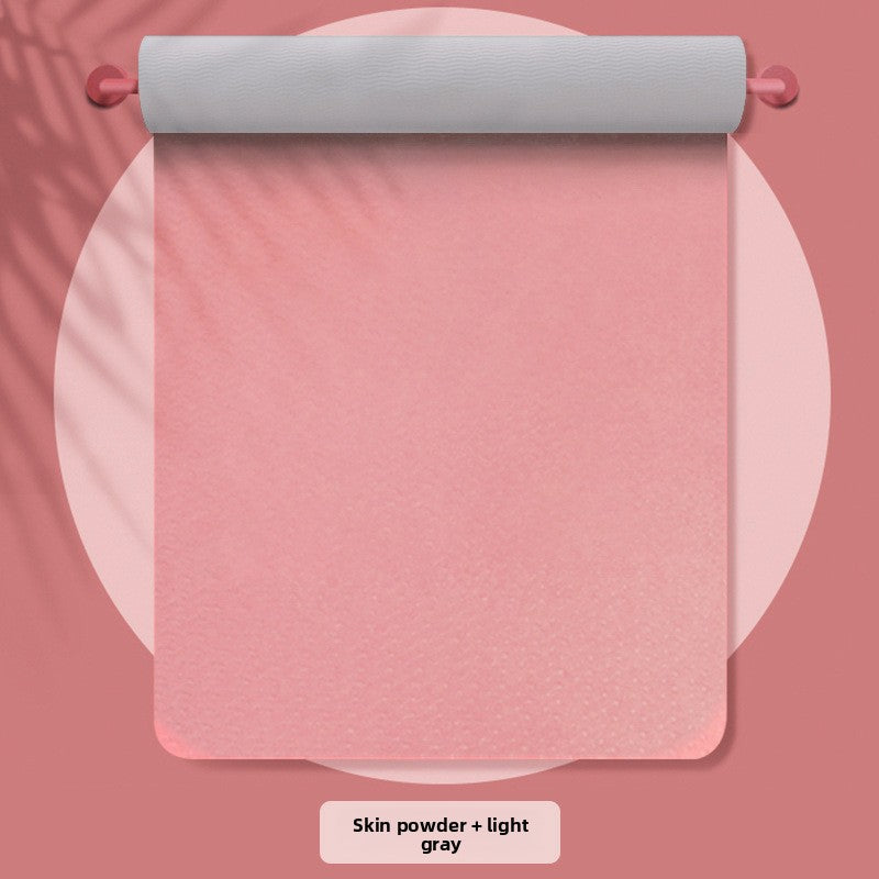 TPE Yoga Exercise Mat with Non-Slip Shock Absorption