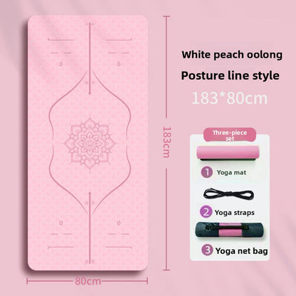 TPE Yoga Mat Thickened 8mm Non-Slip Exercise Mat