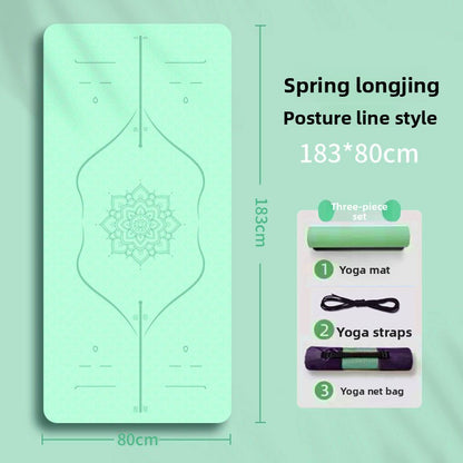 TPE Yoga Mat Thickened 8mm Non-Slip Exercise Mat