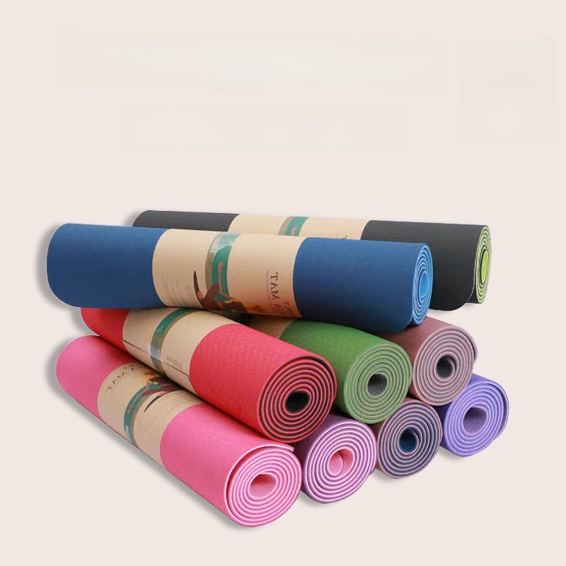 TPE Yoga Mat with Anti-Slip Surface for Fitness and Camping