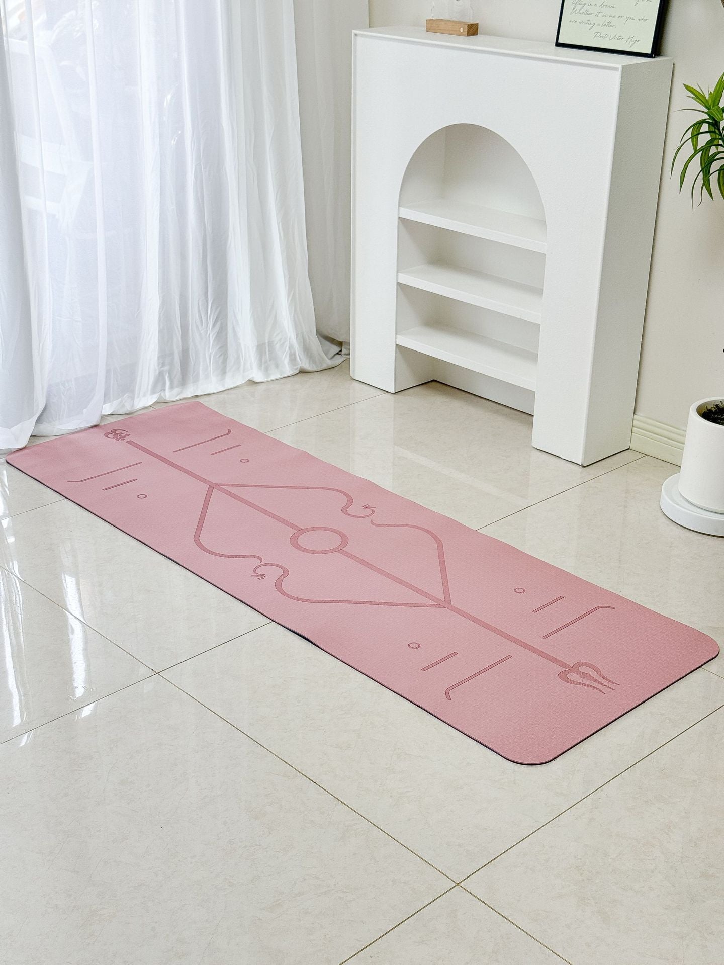 TPE Yoga Mat with Anti-Slip Surface for Fitness and Camping