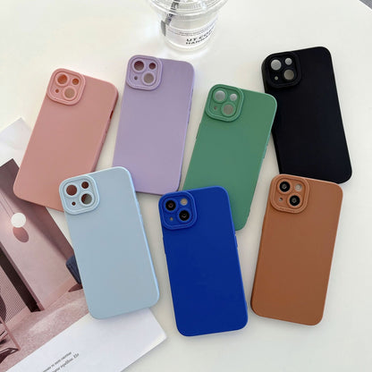 TPU Anti-Fall Liquid Silicone Phone Case for iPhone