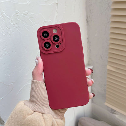 TPU Anti-Fall Liquid Silicone Phone Case for iPhone