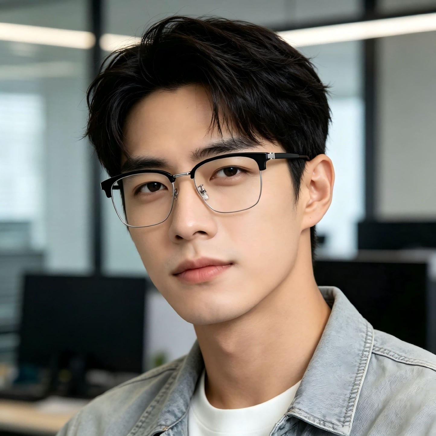 TR90 Oval Prescription Glasses Frame for Men
