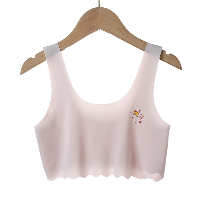 Traceless girls' underwear bra