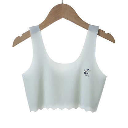 Traceless girls' underwear bra