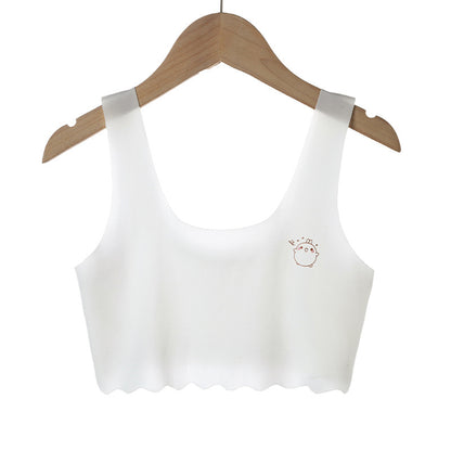 Traceless girls' underwear bra