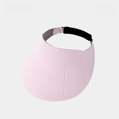 Traceless Integrated Sunscreen Hat Women's Anti-ultraviolet Summer Sports Big Brim Empty Top Foldable Sunshade Hat