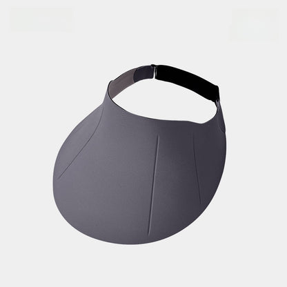 Traceless Integrated Sunscreen Hat Women's Anti-ultraviolet Summer Sports Big Brim Empty Top Foldable Sunshade Hat