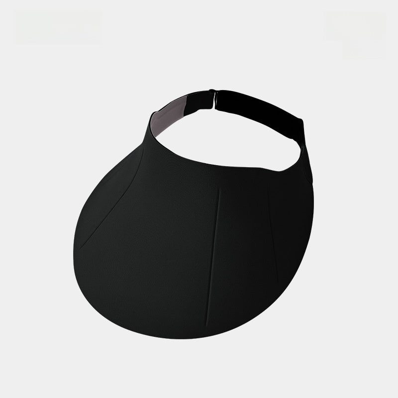 Traceless Integrated Sunscreen Hat Women's Anti-ultraviolet Summer Sports Big Brim Empty Top Foldable Sunshade Hat