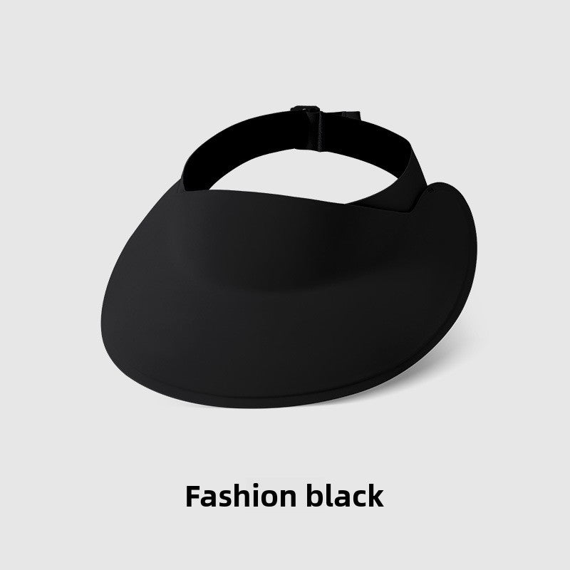 Traceless Integrated Sunscreen Hat Women's Anti-ultraviolet Summer Sports Big Brim Empty Top Foldable Sunshade Hat