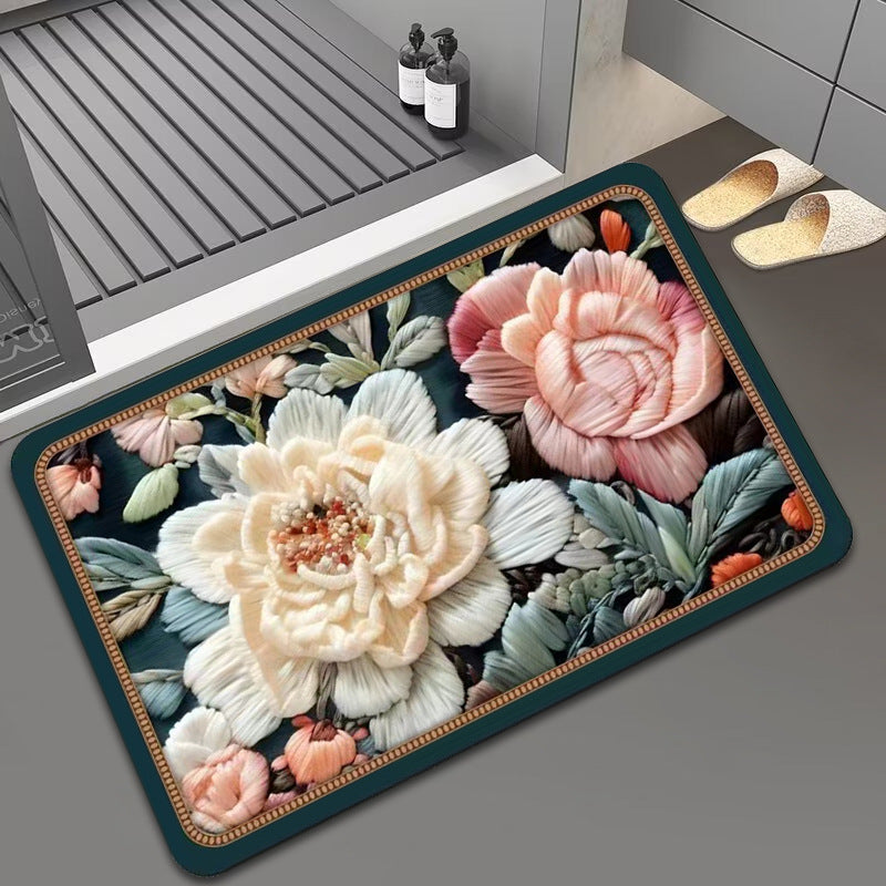 Traditional Chinese Style Diatom Mud Bathroom Mat
