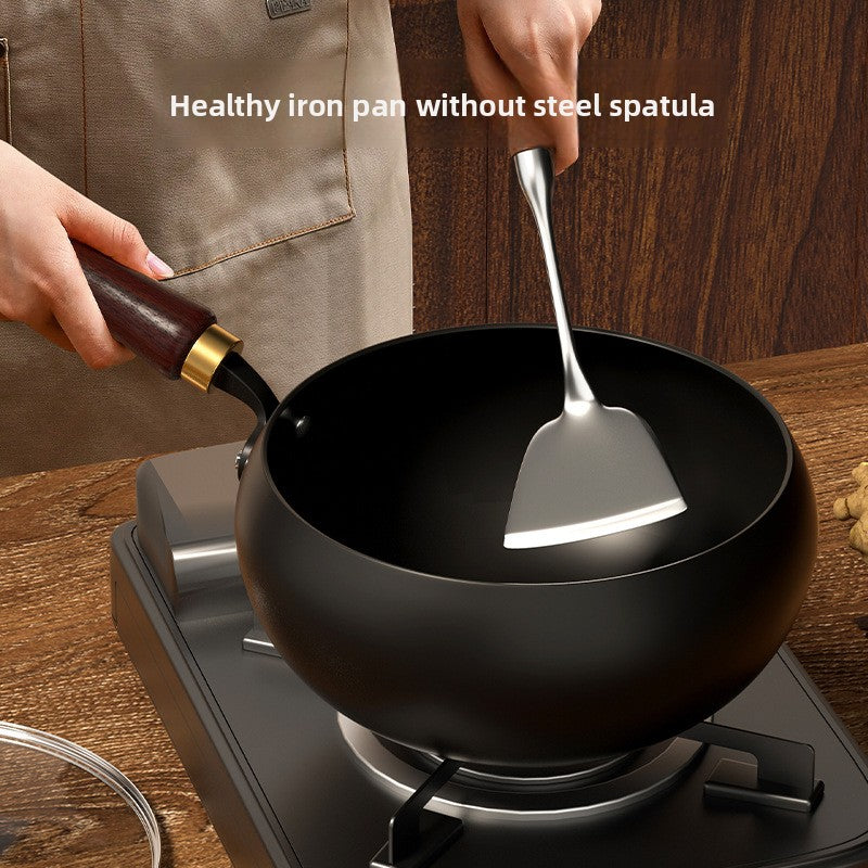 Traditional Hammered Iron Wok Non-stick Frying Pan