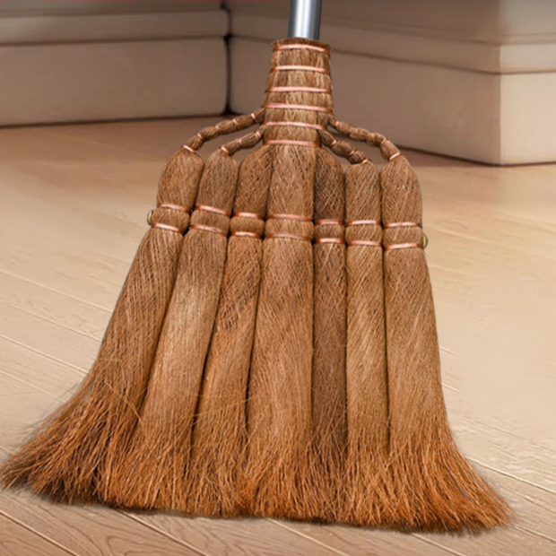 Traditional Palm Broom and Dustpan Cleaning Set