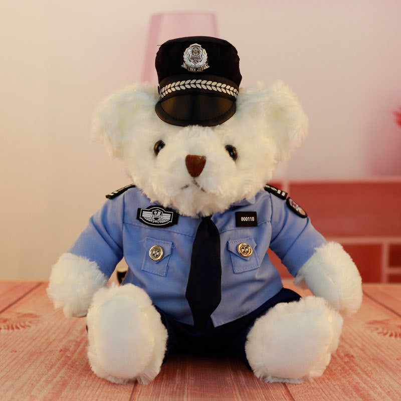Traffic Police Plush Bear Doll Anti-Fraud Theme