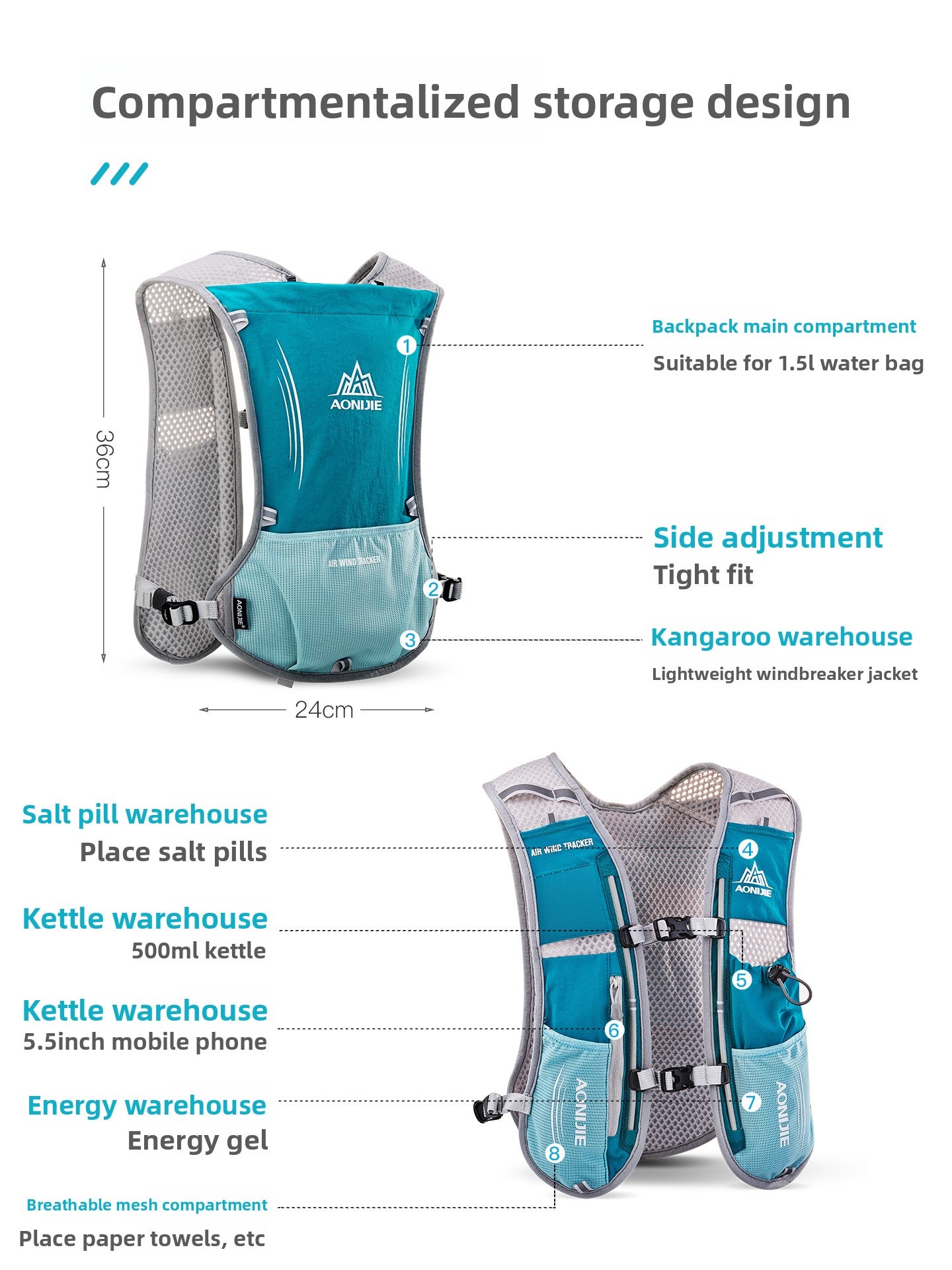 Trail Running Hydration Backpack
