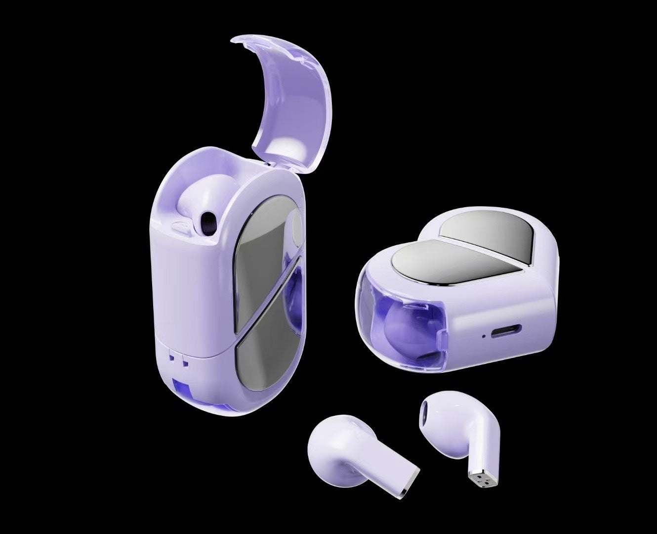 Transformable Heart-Shaped Bluetooth Earbuds