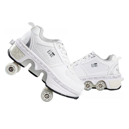 Transformable Roller Skate Shoes with LED Lights