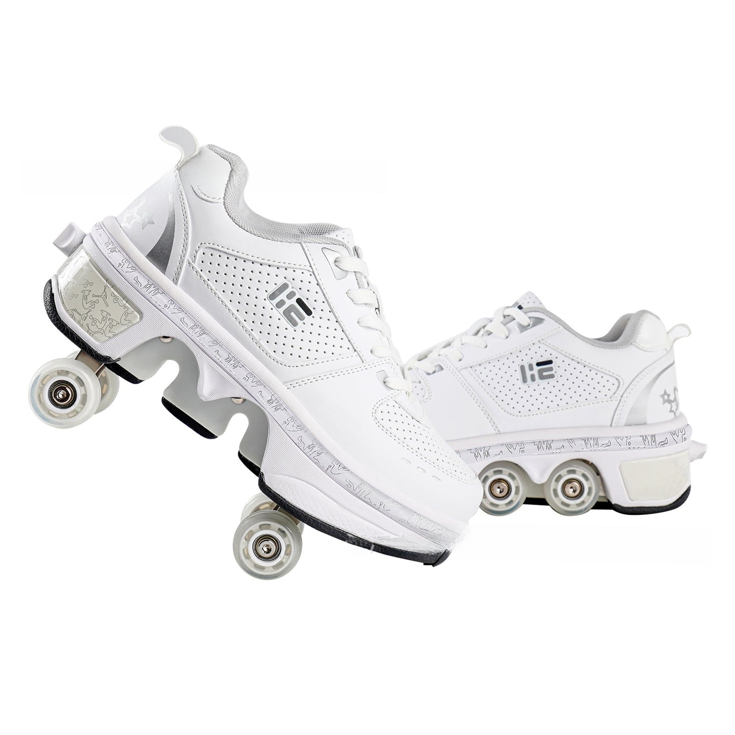 Transformable Roller Skate Shoes with LED Lights