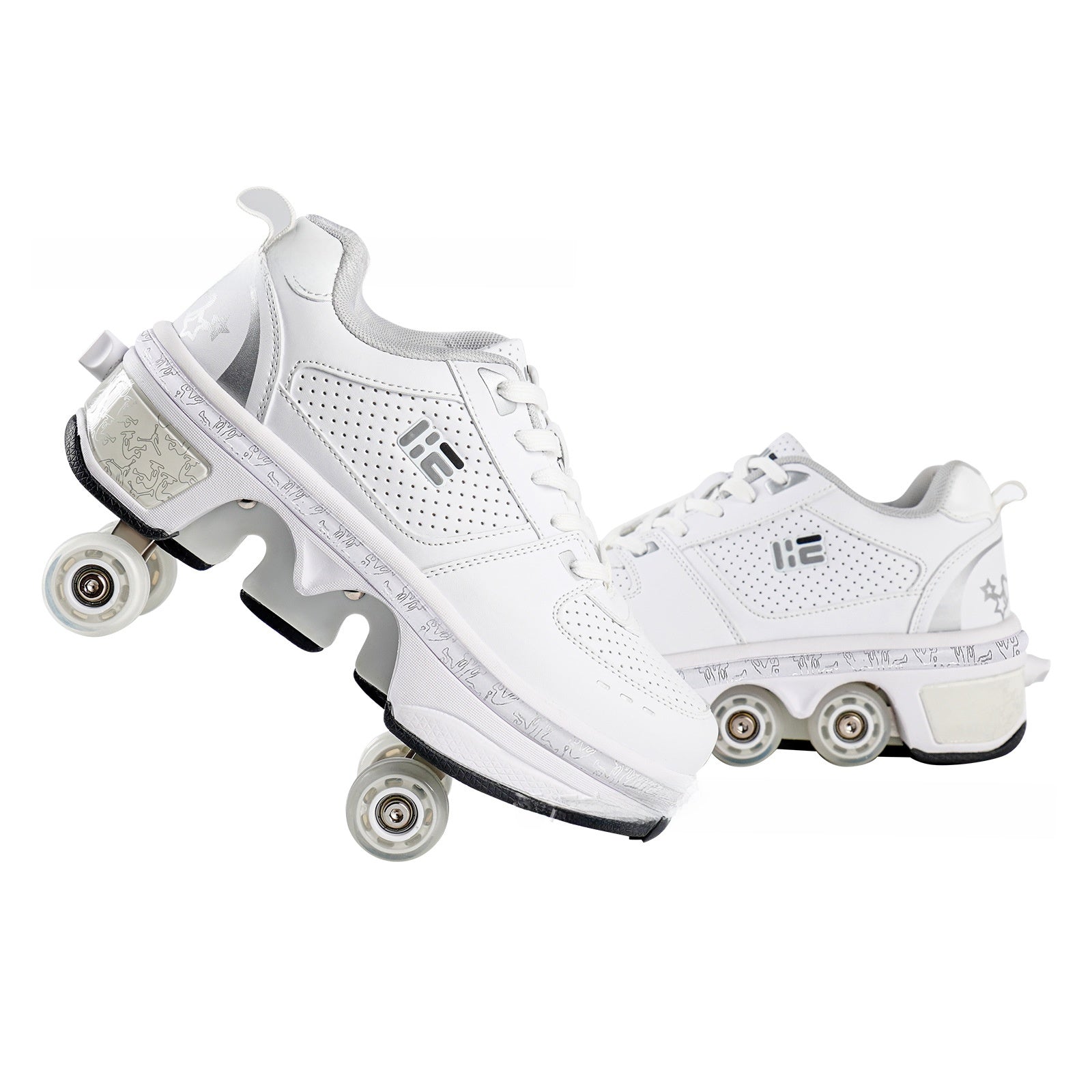 Transformable Roller Skate Shoes with LED Lights