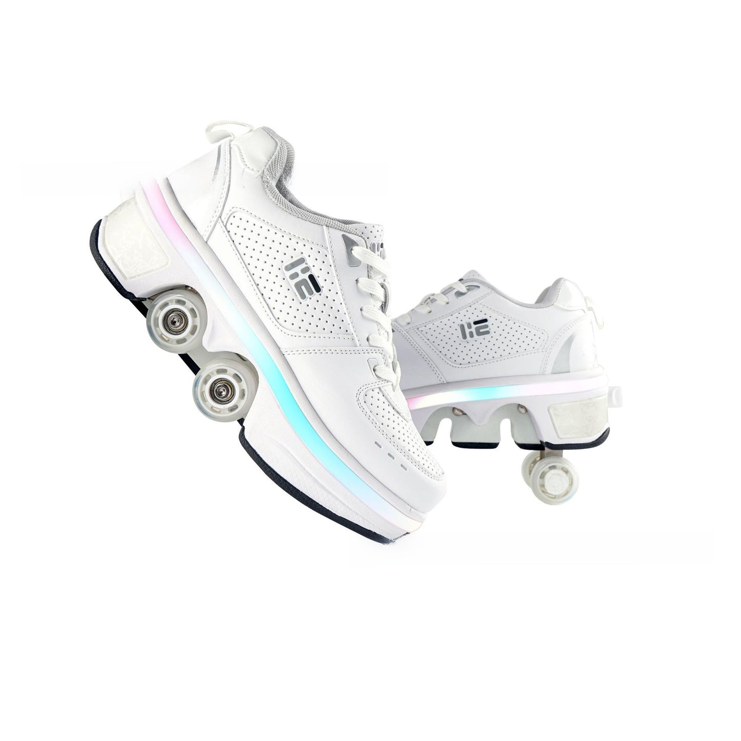 Transformable Roller Skate Shoes with LED Lights