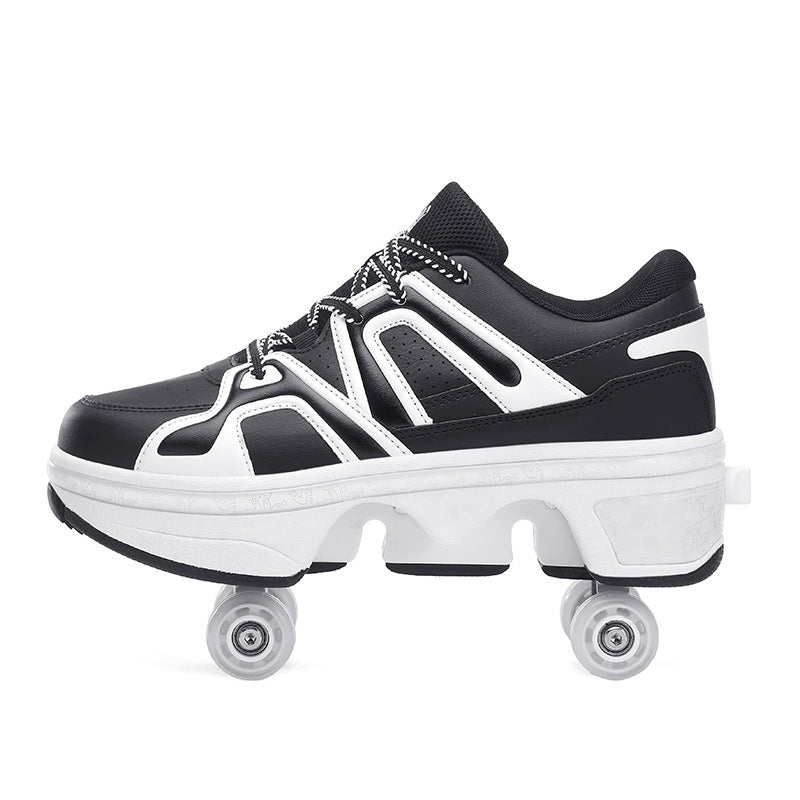 Transformable Roller Skate Shoes with LED Lights