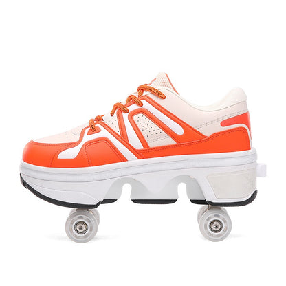Transformable Roller Skate Shoes with LED Lights
