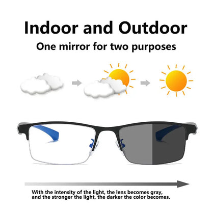 Transition reading glasses