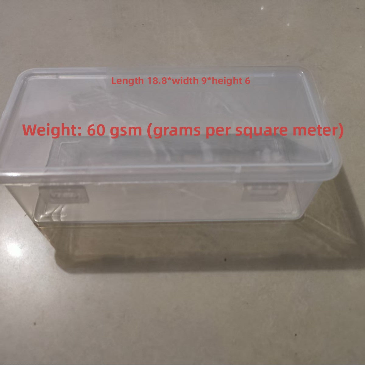 Translucent Plastic Storage Box with Lid