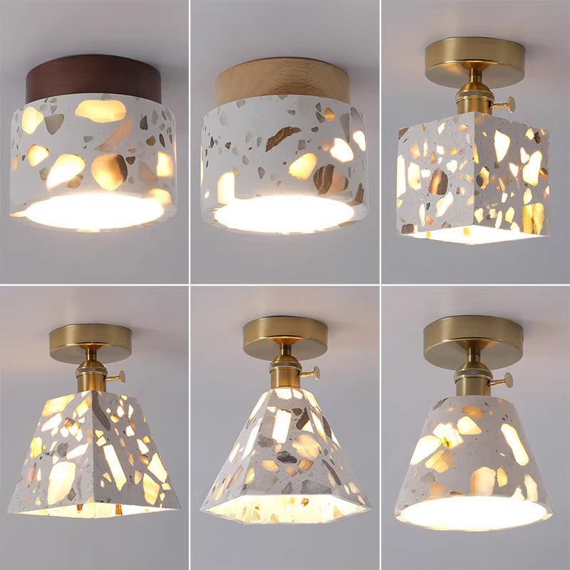 Translucent Stone Ceiling Light