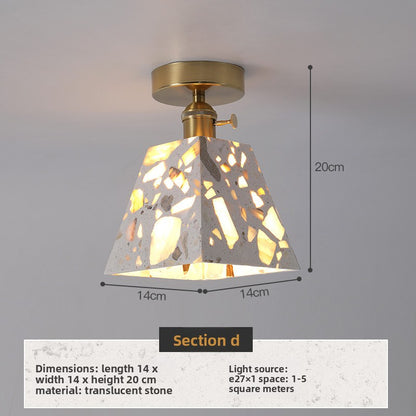 Translucent Stone Ceiling Light