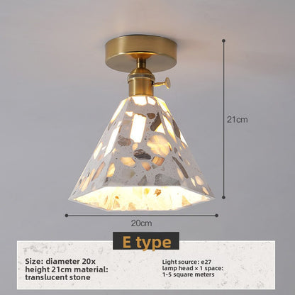 Translucent Stone Ceiling Light