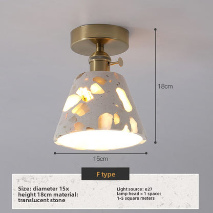 Translucent Stone Ceiling Light