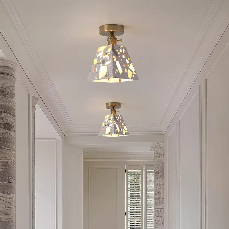 Translucent Stone Ceiling Light