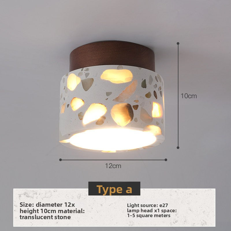 Translucent Stone Ceiling Light