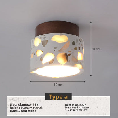 Translucent Stone Ceiling Light