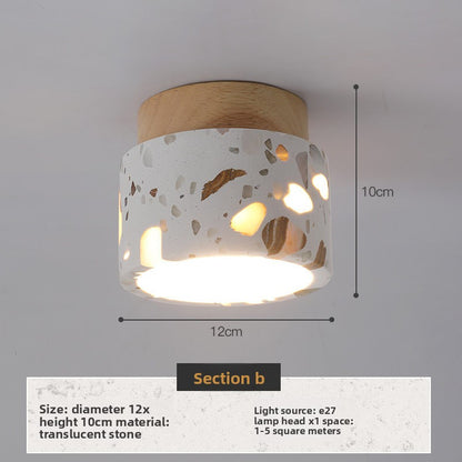 Translucent Stone Ceiling Light