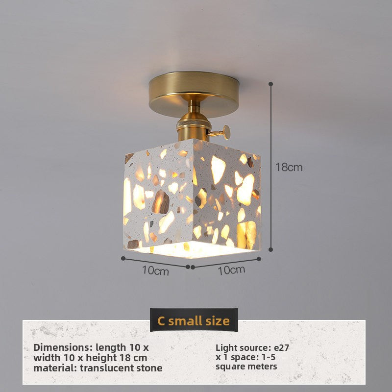 Translucent Stone Ceiling Light