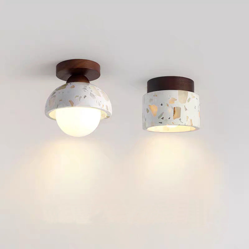 Translucent Stone Minimalist Ceiling Light for Hallway Corridor