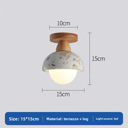 Translucent Stone Minimalist Ceiling Light for Hallway Corridor